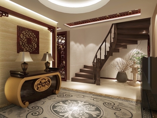 中式家装别墅楼梯设计风格
