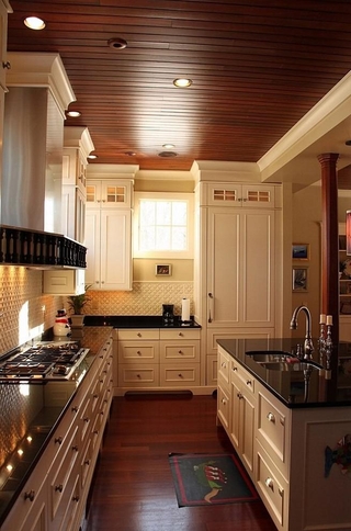 欧式风格装饰样板房设计厨房全景效果