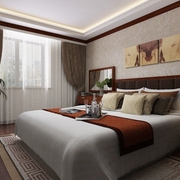 109平新中式住宅欣赏卧室窗户