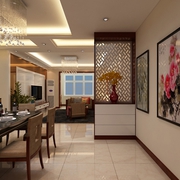 113平新中式风格住宅欣赏餐厅设计