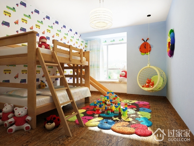 白色现代阳光生活欣赏儿童房设计