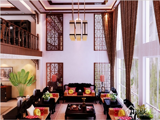 古韵新中式别墅欣赏客厅设计