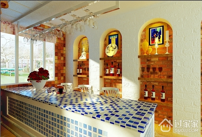 104平温馨地中海住宅欣赏餐厅