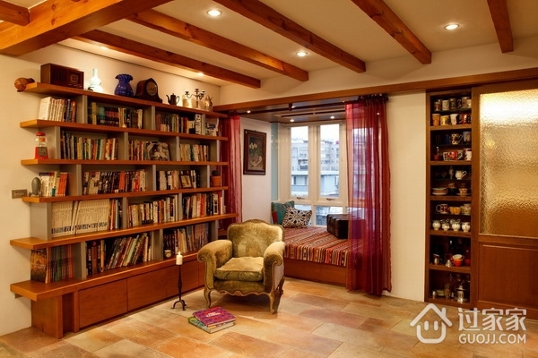 73平美式温馨住宅欣赏书房设计