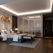 98平中式风格住宅欣赏卧室效果