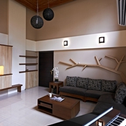 日式禅风复式公寓欣赏客厅效果