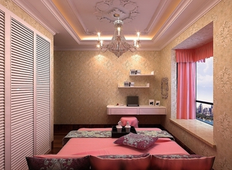 122平中式风格住宅欣赏卧室