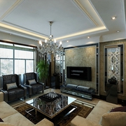 117平新古典风格住宅欣赏客厅设计