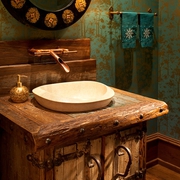 美式风格装饰别墅效果图洗手台设计