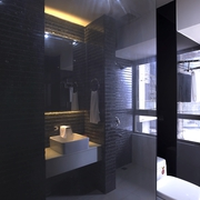 现代装饰住宅效果图设计卫生间