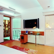 现代简约复式设计图卧室背景墙