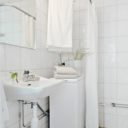 白色打造北欧专属住宅欣赏洗手间