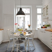 76平白色北欧住宅欣赏餐厅设计