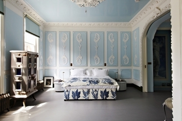 淡蓝色艺术现代住宅欣赏卧室