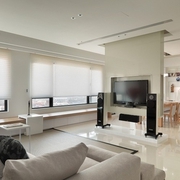 77平白色现代两居欣赏客厅设计