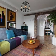 色彩斑斓现代别墅欣赏客厅效果