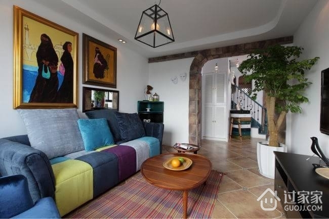 色彩斑斓现代别墅欣赏客厅效果