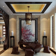 中式四合院设计效果欣赏茶室