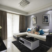 97平白色现代风格住宅欣赏客厅设计