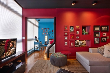 现代舒适彩色公寓欣赏客厅效果
