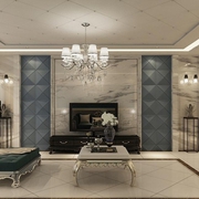 新古典风格效果图欣赏客厅设计