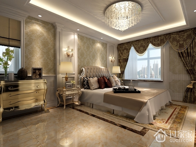低调奢华新古典设计欣赏卧室效果