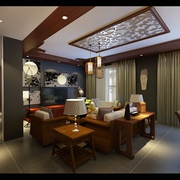 中式风格装饰设计效果套图客厅效果图设计