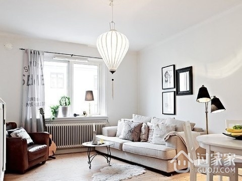 白色北欧爱情公寓欣赏客厅设计