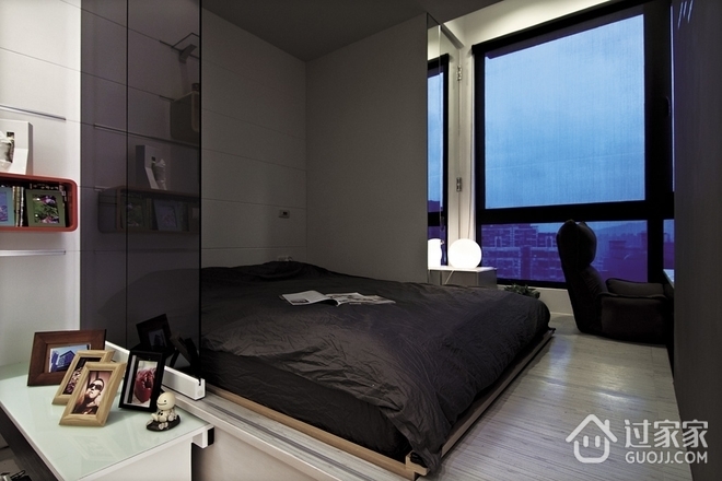 48平现代风单身公寓欣赏卧室效果