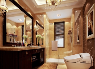 经典法式奢华别墅欣赏洗手间