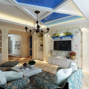 地中海风格设计样板房赏析客厅