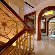 欧式别墅装饰效果图楼梯设计图