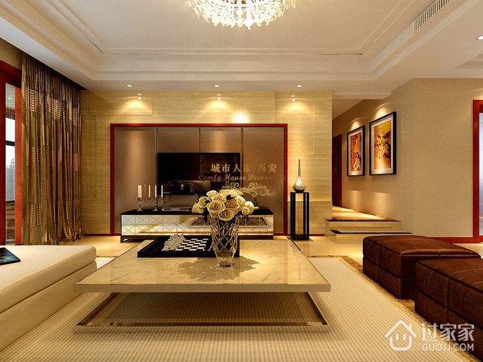 中式风格文雅效果图欣赏客厅设计