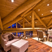 全木质美式别墅欣赏休息厅设计