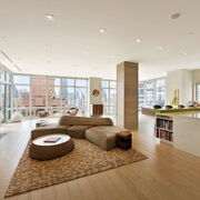 顶层124平现代公寓欣赏客厅设计