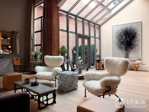 超高空间现代别墅欣赏客厅设计图