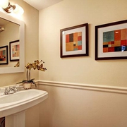 现代风格效果图洗手间挂画