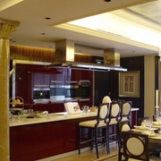 欧式风格别墅设计厨房吧台