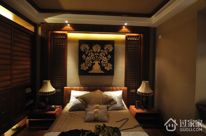 东南亚设计卧室全景效果图