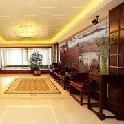 140平新中式风格住宅欣赏客厅