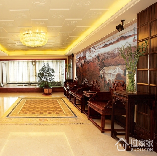 140平新中式风格住宅欣赏客厅