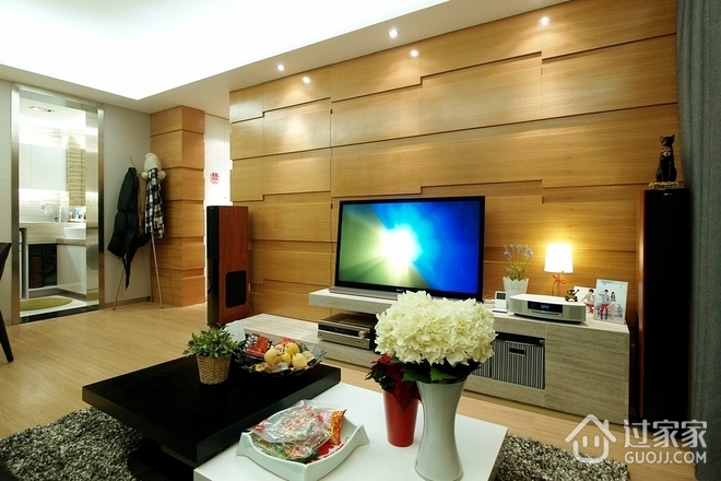 105平极简主义三室欣赏客厅设计