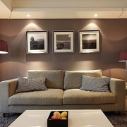 柔和简单生活 简约客厅照片墙设计图片