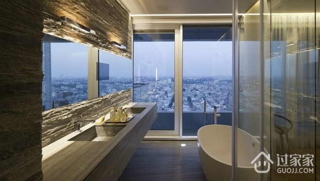 顶层现代样板房欣赏洗手间设计