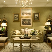 美式风格别墅设计套图沙发背景墙