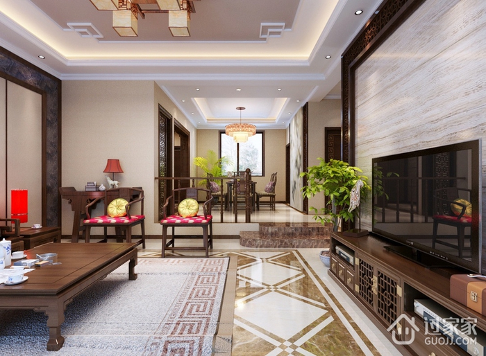 中式风格雅致住宅欣赏客厅效果