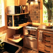 暖色简约小木屋欣赏厨房