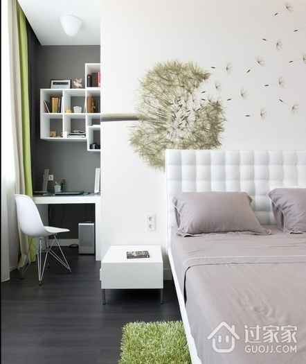 单身公寓现代栖息地住宅欣赏卧室