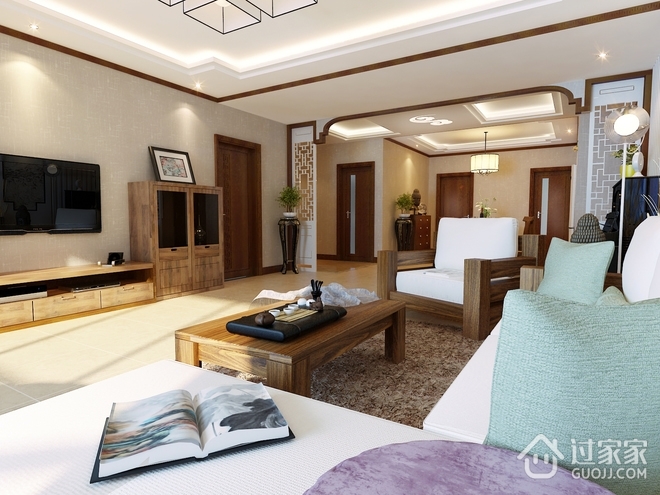 现代中式温馨住宅欣赏客厅设计