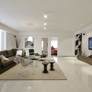 现代风格样板房设计客厅效果图设计